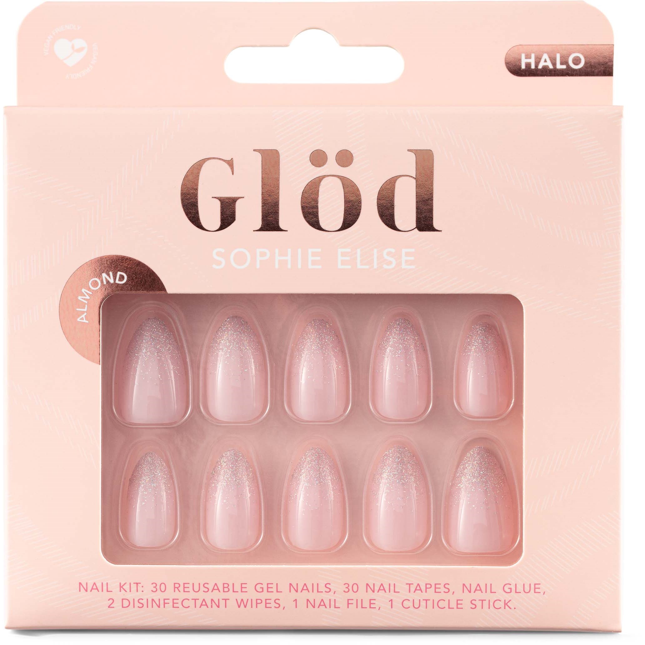 Glöd Sophie Elise Gel Nails Almond Halo