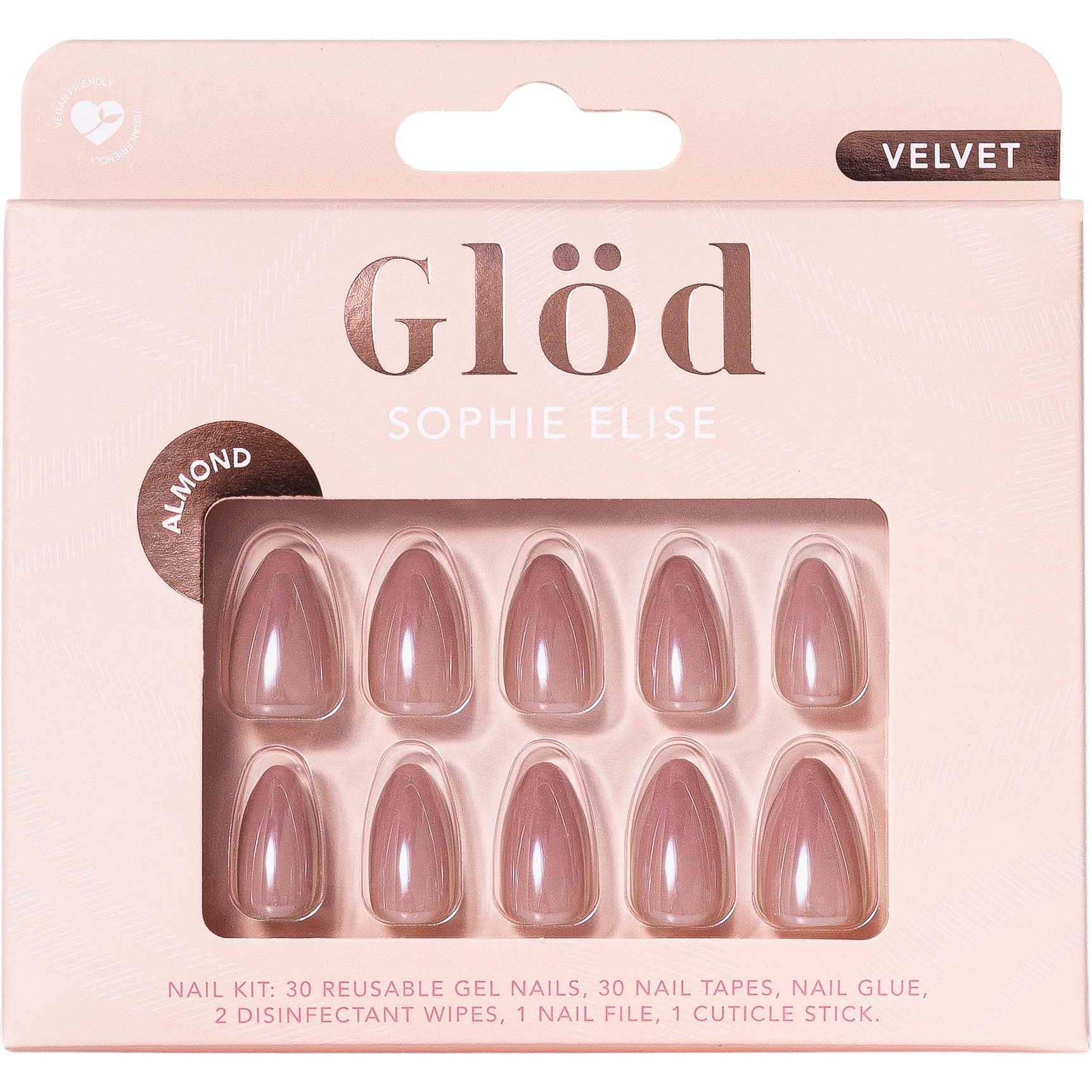 Gl&ouml;d Sophie Elise Gel Nails Almond Velvet