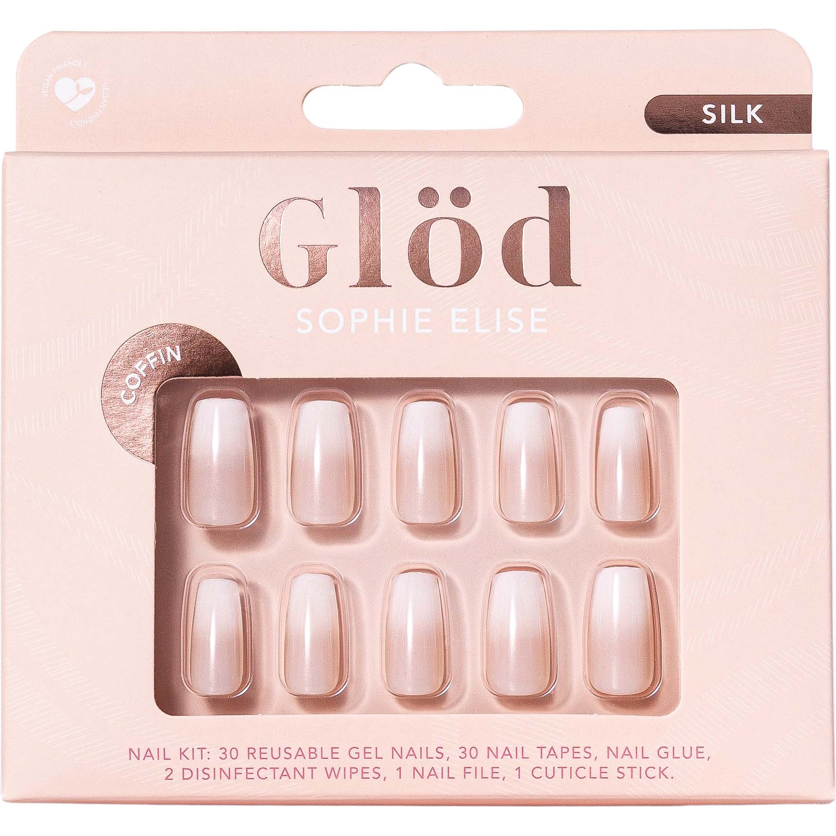 Gl&ouml;d Sophie Elise Gel Nails Coffin Silk