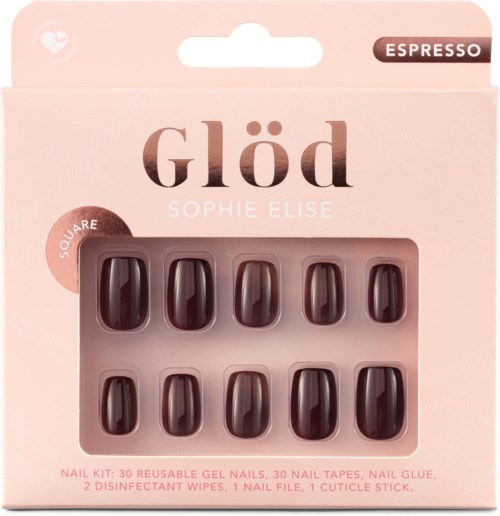 Glöd Sophie Elise Gel Nails Square Espresso