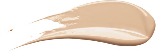 En stripe av beige væske, glatt og skinnende, på svart bakgrunn, som viser tekstur og glans.