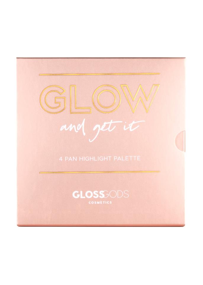 GlossGods Cosmetics Cheek Glow and get it Highlighter Palette