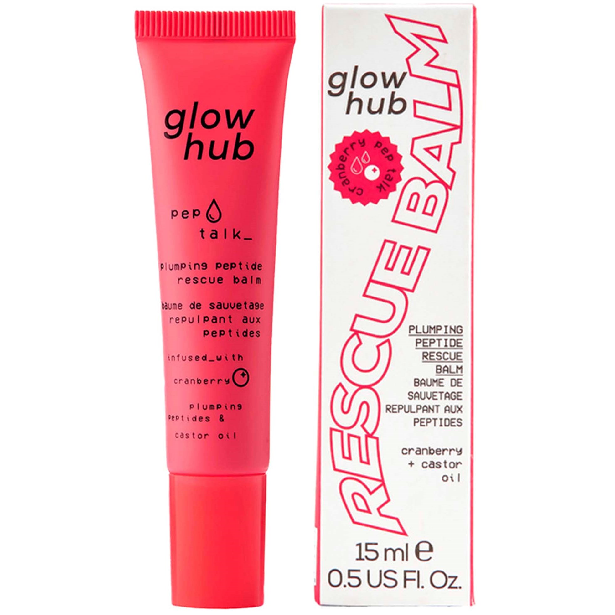 Glow Hub Pep Talk Tinted Plumping Peptide Rescue Balm Cranberry 15 ml