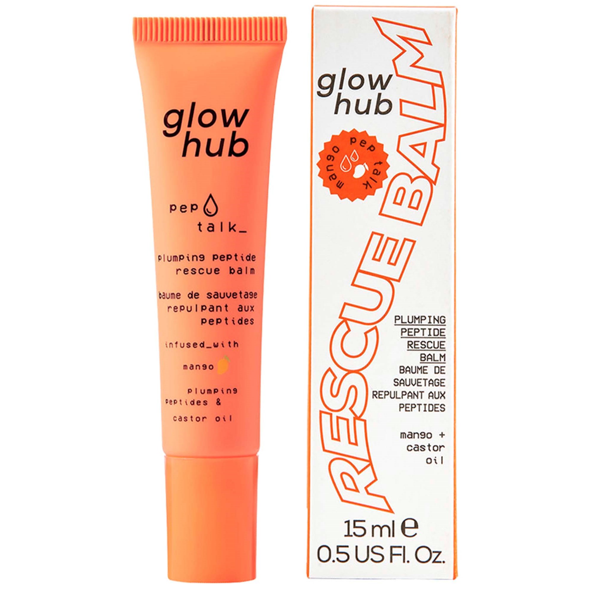 Glow Hub Pep Talk Tinted Plumping Peptide Rescue Balm Mango 15 ml