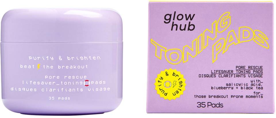 Glow Hub Purify & Brighten Pore Resque Lifesaver Toning Pads