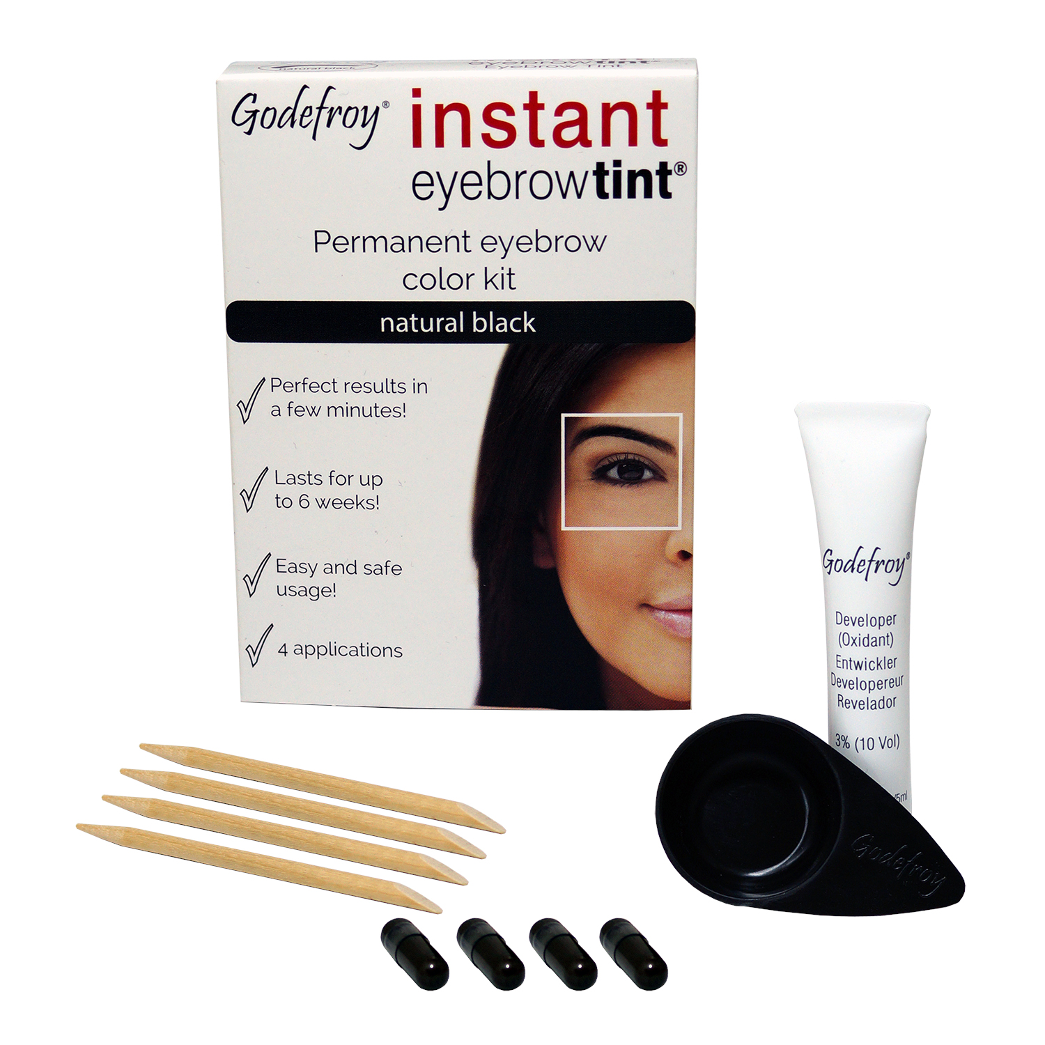 Godefroy Instant Eyebrow Tint Natural Black Lyko Com   Godefroy Instant Eyebrow Tint   Natural Black 5ml 2827 100 0001 2 