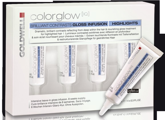 Goldwell color glow iq brilliant contrasts leave in treatment highlights Goldwell Colorglow Iq Highlights Intensiv Leave In Gloss 4x1 Lyko Com