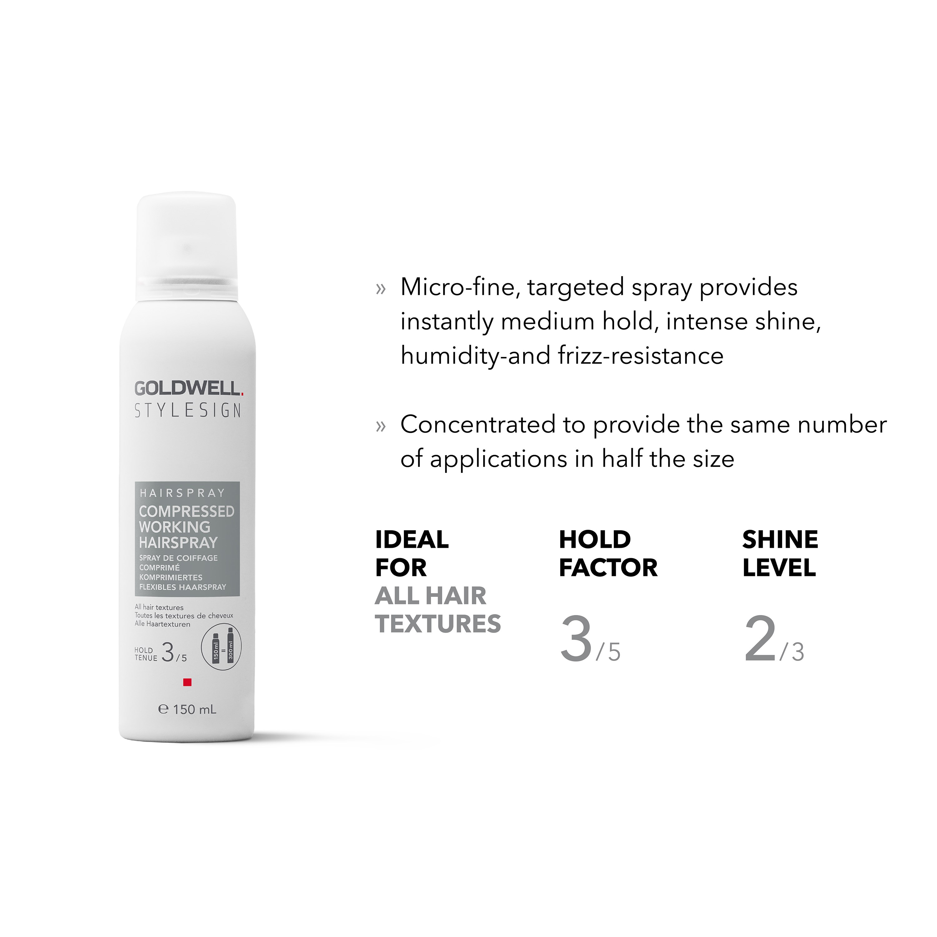 Alternativ bild 1 för Goldwell StyleSign Hairspray Compressed Hairspray  150 ml