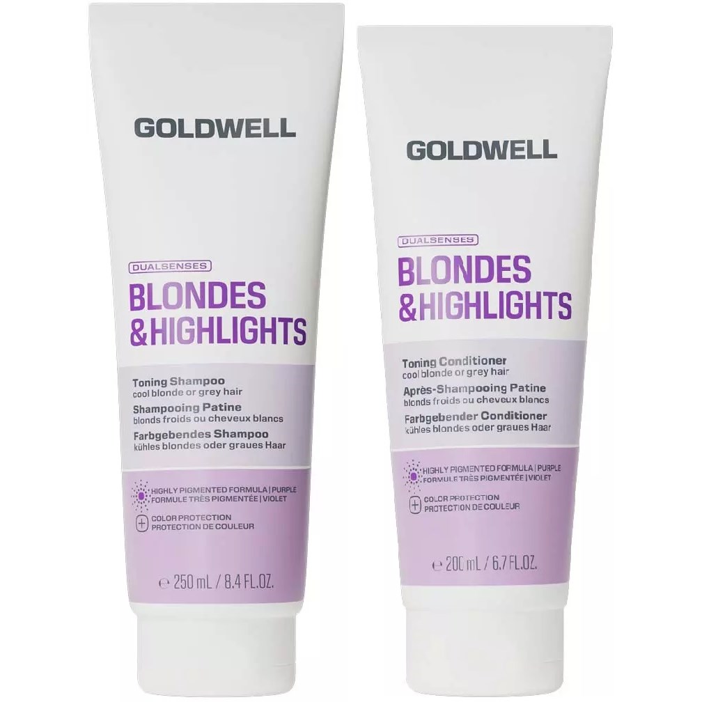 Goldwell Dualsenses Blondes & Highlights Bundle Toning Shampoo 250 ml & Conditioner 200 ml