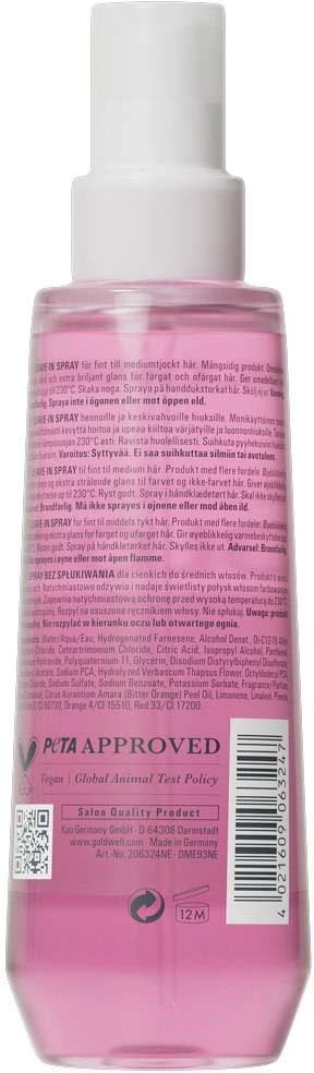 Eine pinke Sprühflasche mit weißer Pumpe und Etikett mit Text und Barcode auf der Rückseite.