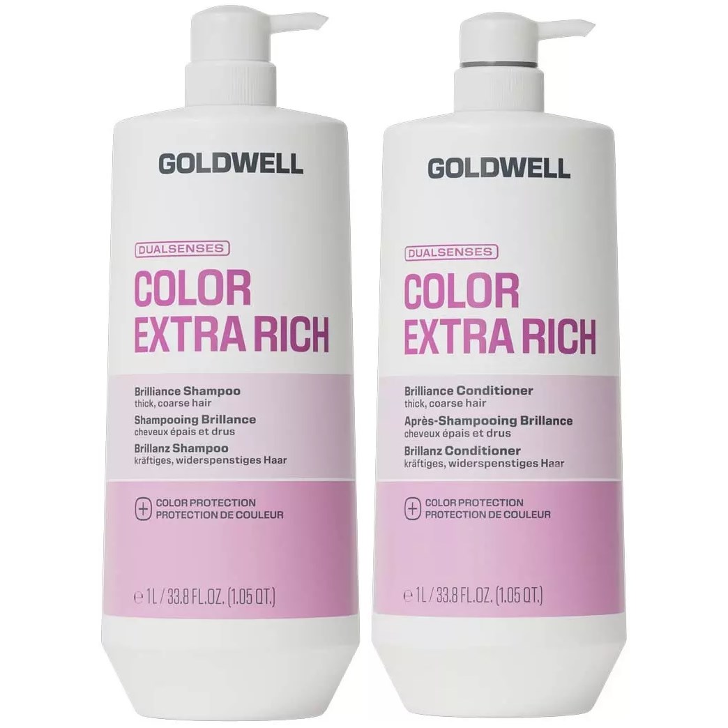 Goldwell Dualsenses Color Extra Rich Bundle Brilliance Shampoo 1000 ml & Conditioner 1000 ml