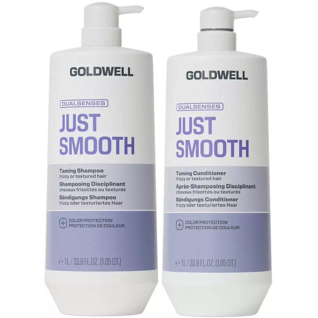 Goldwell Dualsenses Just Smooth Bundle Taming Shampoo 1000 ml & Conditioner 1000 ml