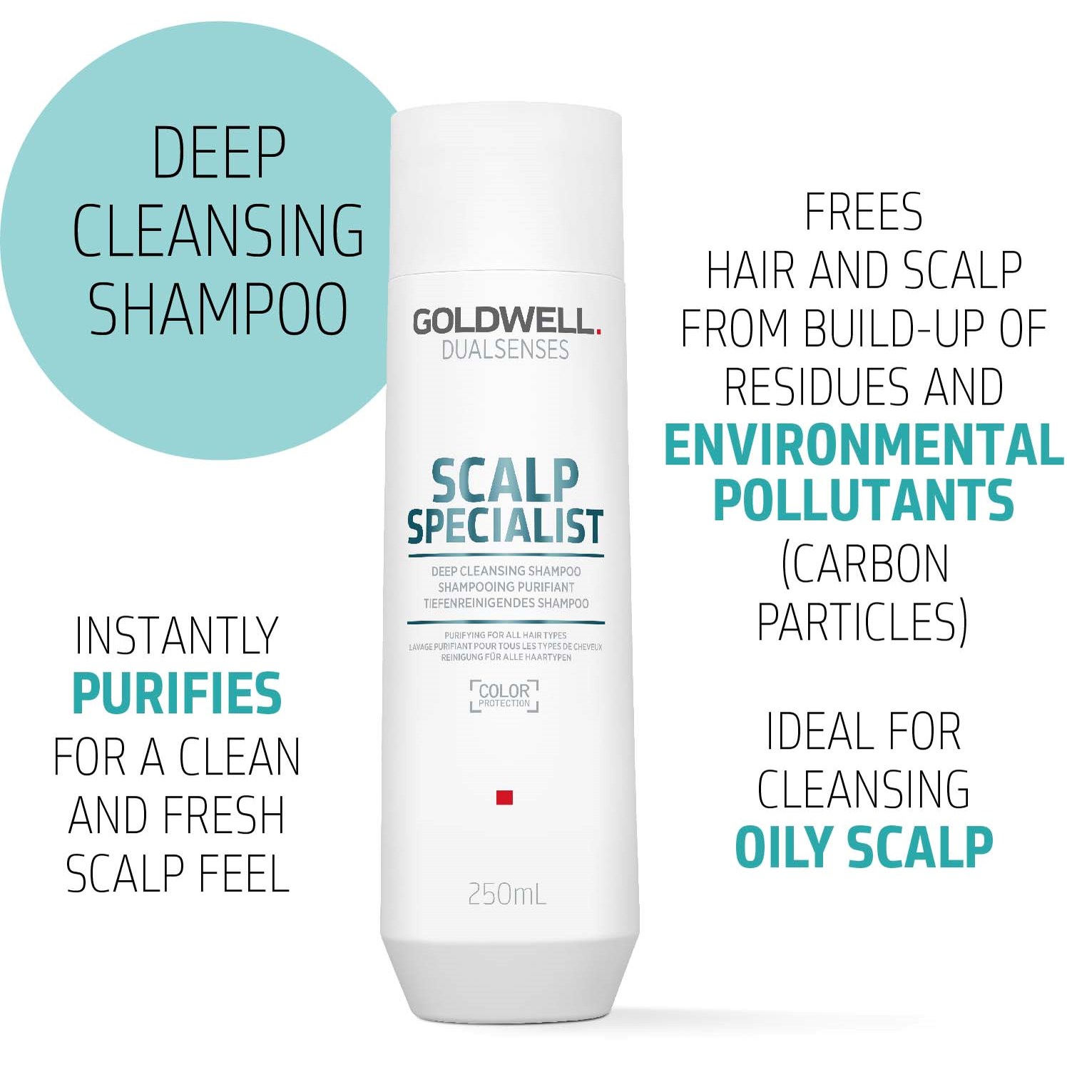 Goldwell Dualsenses Scalp Specialist Deep Cleansing Shampoo 250 ml (obrázok 3)