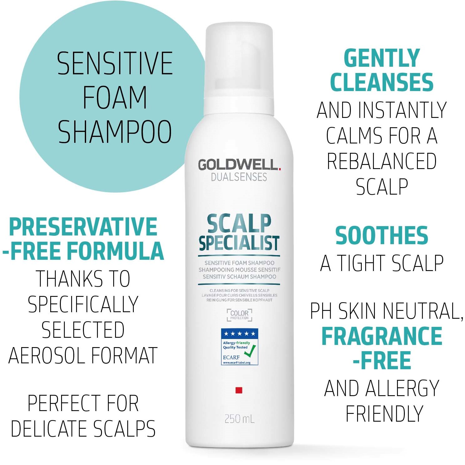 Goldwell Dualsenses Scalp Specialist Sensitive Foam Shampoo 250 ml (obrázok 3)
