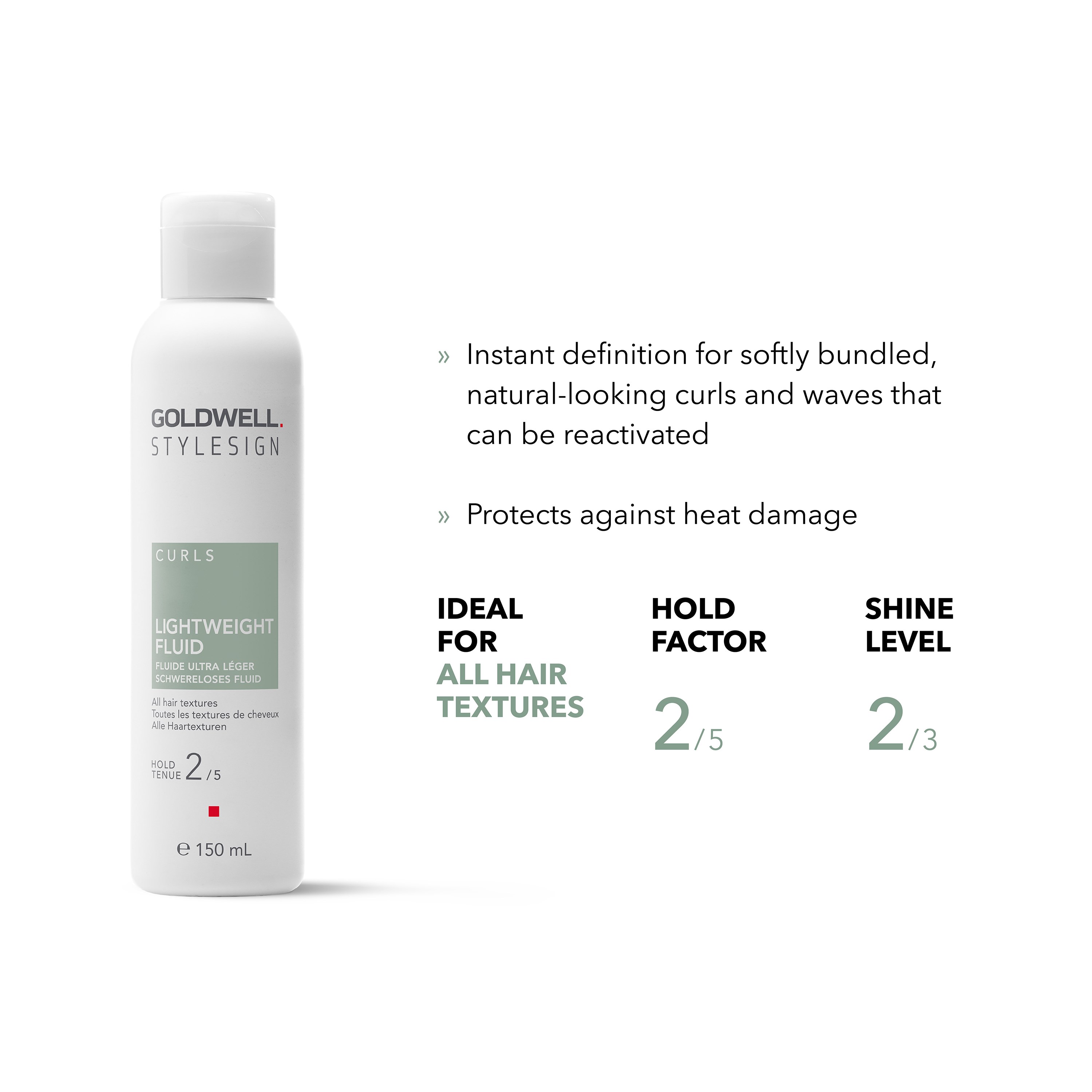 Alternativ bild 1 för Goldwell StyleSign Curls Lightweight Fluid  150 ml