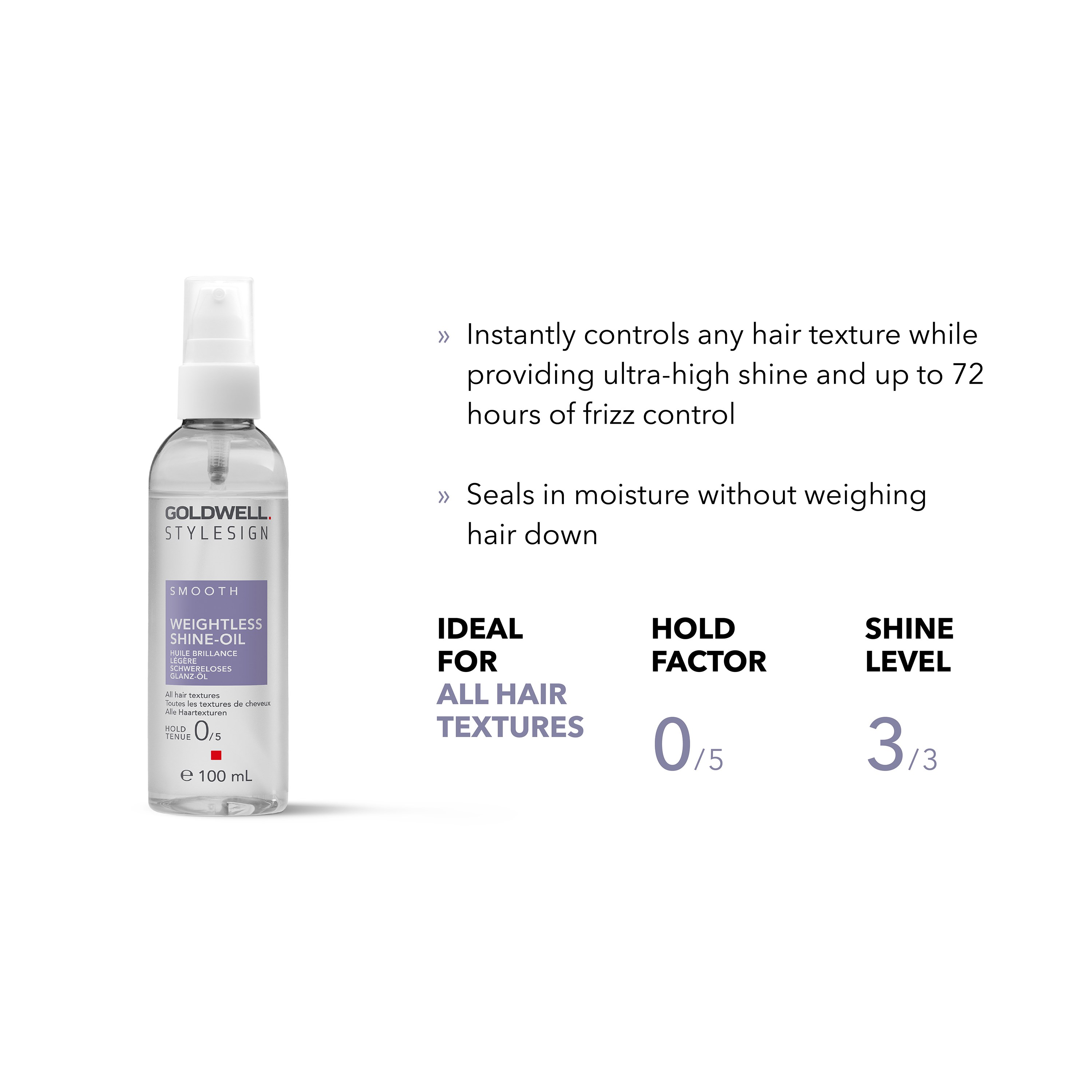 Alternativ bild 1 för Goldwell StyleSign Smooth Weightless Shine-Oil  100 ml