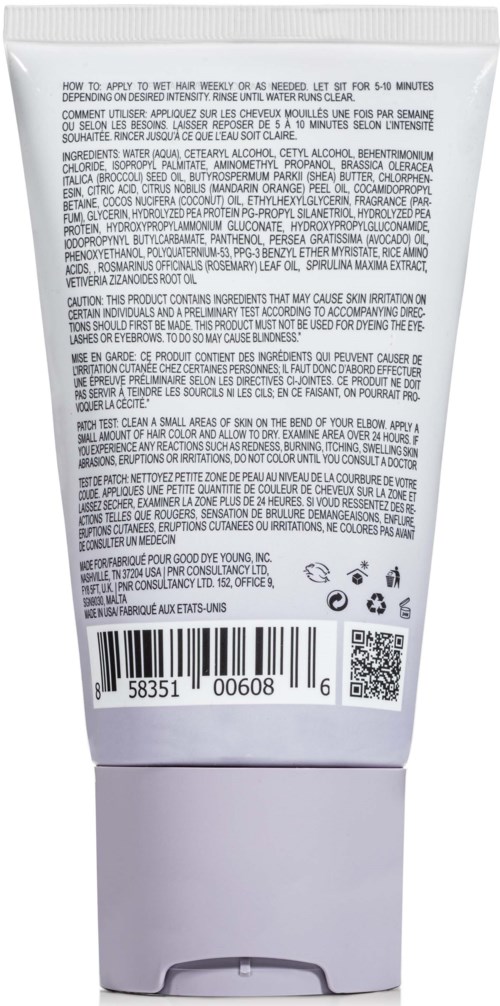 Een tube met tekstinstructies en barcode, waarschijnlijk een cosmetisch of huidverzorgingsproduct.