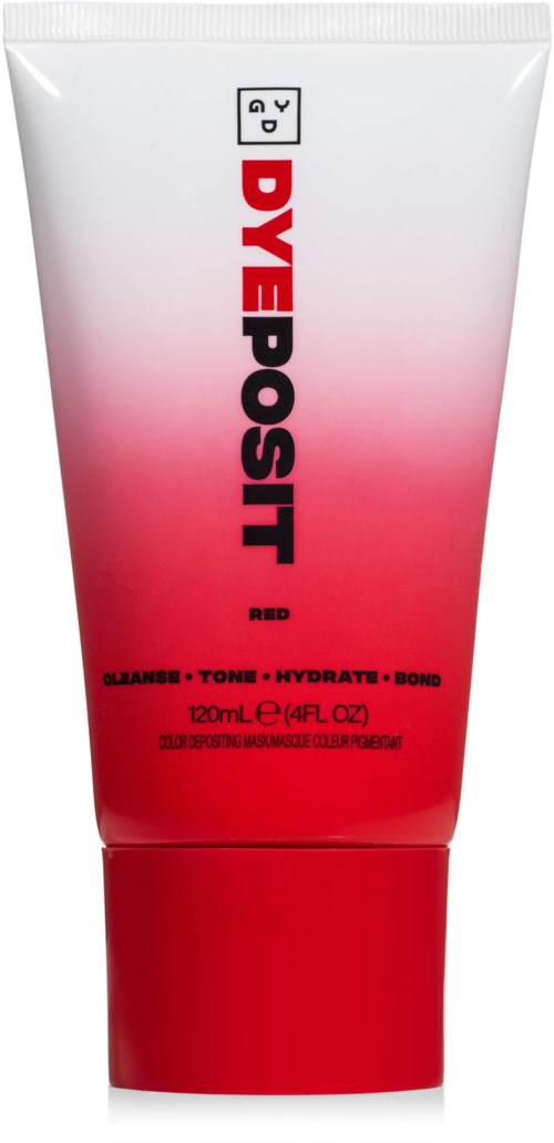 A red and white tube labeled 'REDEFINE' with words 'cleanse', 'tone', 'hydrate', and 'bond'.