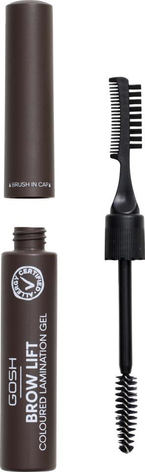 GOSH Copenhagen Brow Lift Coloured Lamination Gel 002 Dark Brown 6 ml