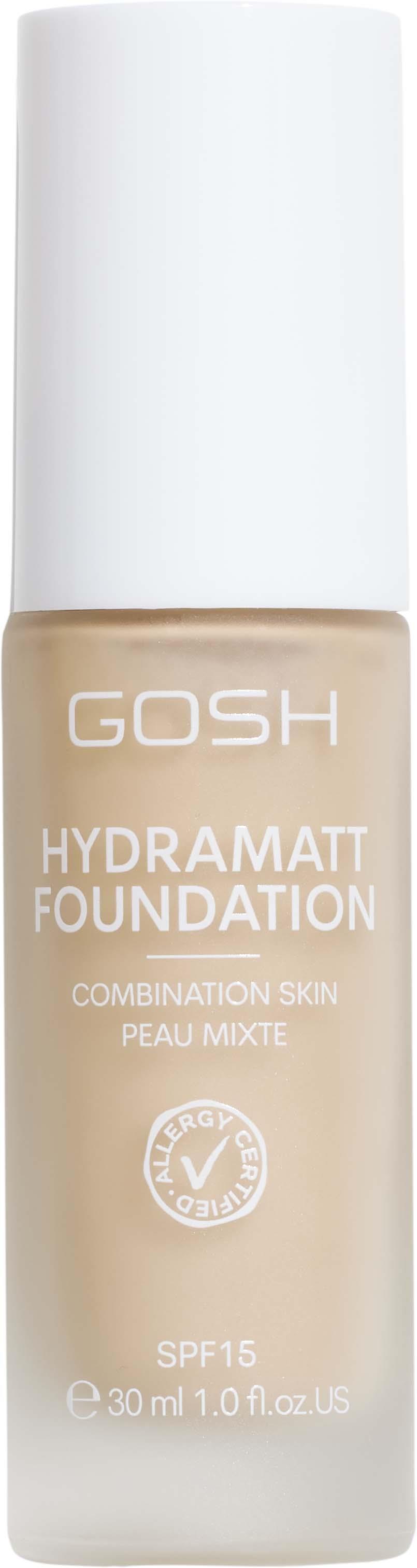Gosh Hydramatt Foundation 30 ml 002Y Very Light - Yellow/Cold Undertone