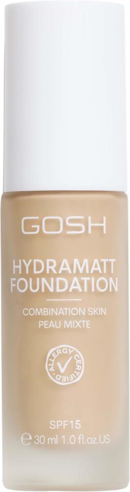 GOSH Copenhagen Hydramatt Foundation 30 ml 004Y Light - Yellow/Cold undertone 35 ml