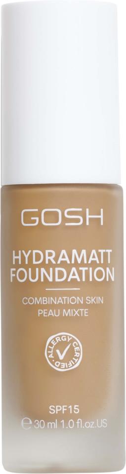 GOSH Copenhagen Hydramatt Foundation 30 ml 012Y Medium Dark - Yellow/Cold Undertone 47 ml
