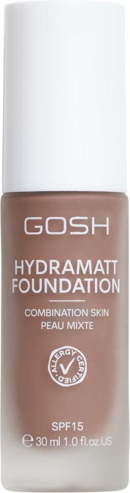 GOSH Copenhagen Hydramatt Foundation 30 ml 018N Deep - Neutral Undertone 52 ml