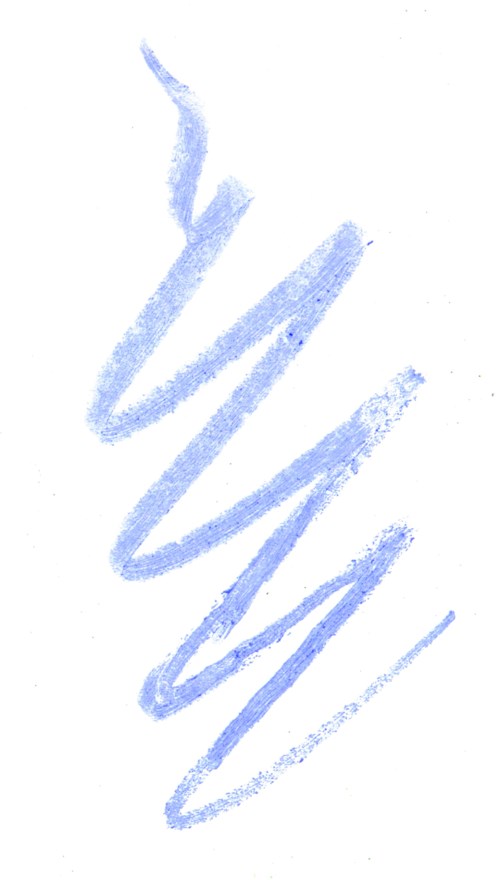 A light blue watercolor, wavy and flowing, on a white background.