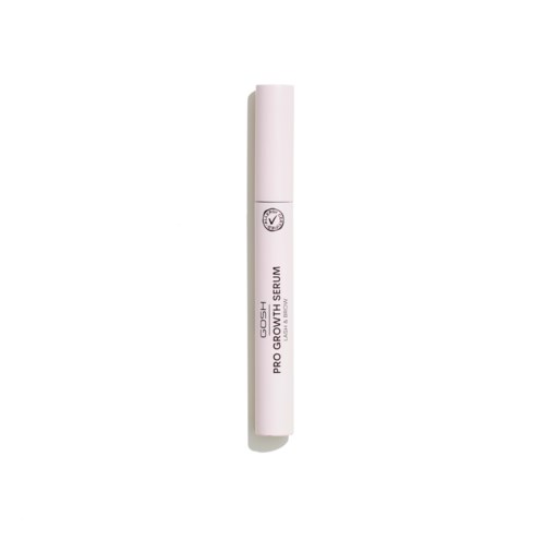 En hvid tube mærket 'GOSH PRO GROWTH SERUM' står oprejst på en simpel baggrund.
