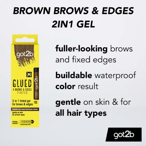 got2b Glued 4 Brows & Edges Tinted Dark Brown