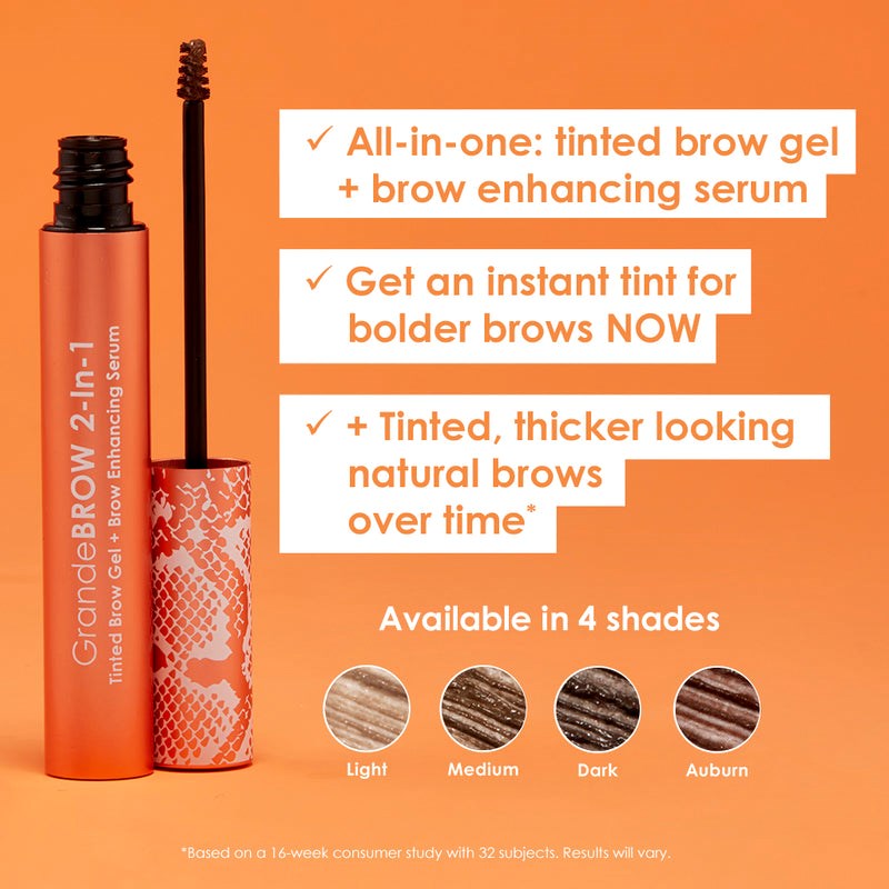 Grande Cosmetics GrandeBROW 2 in 1 Brow Gel Dark Brown (obrázok 5)