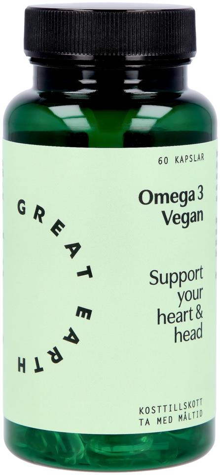 Great Earth Omega 3 Vegan 60 kap