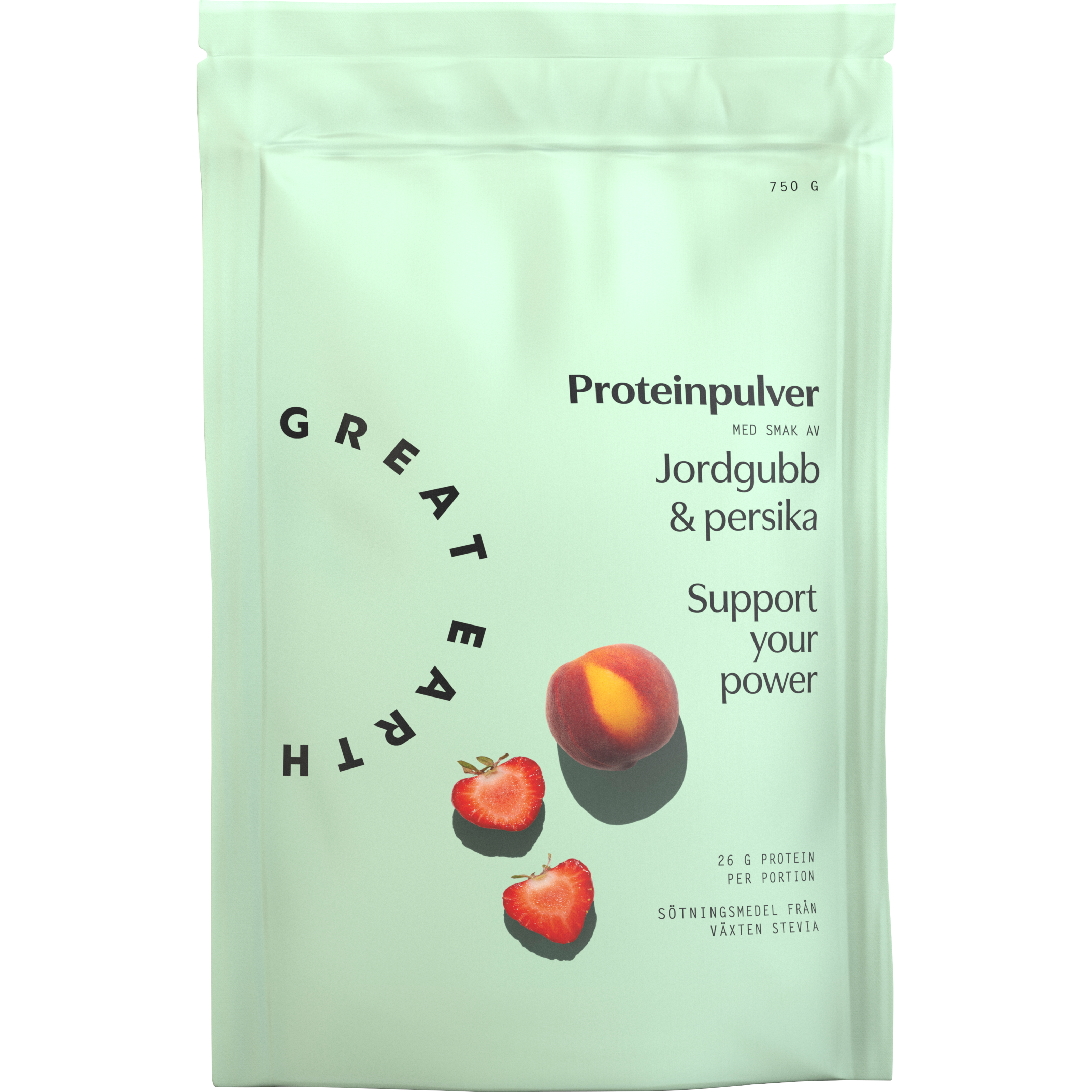 Great Earth Proteinpulver Jordgubb/Persika 750g