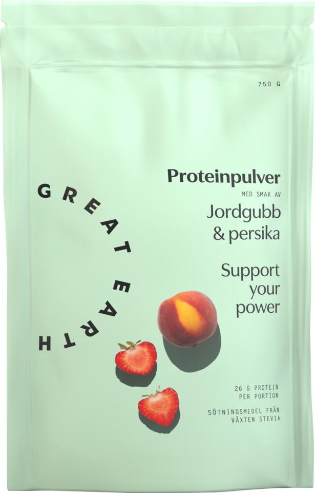 Great Earth Proteinpulver Jordgubb/Persika 750g