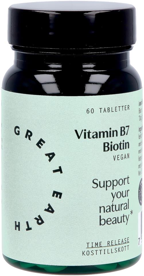 Great Earth Vitamin B7- Biotin 1000 mcg 60 tab