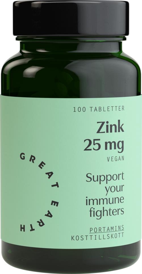 Great Earth Zink 25 mg 100 tab