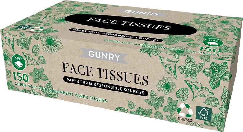 Gunry Face Tissues 150 pcs