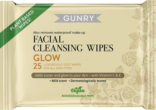 Gunry Facial Cleansing Wipes Glow 25 st