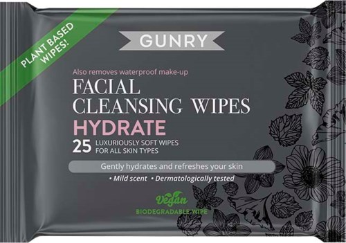 Gunry Facial Cleansing Wipes Hydrate 25 st