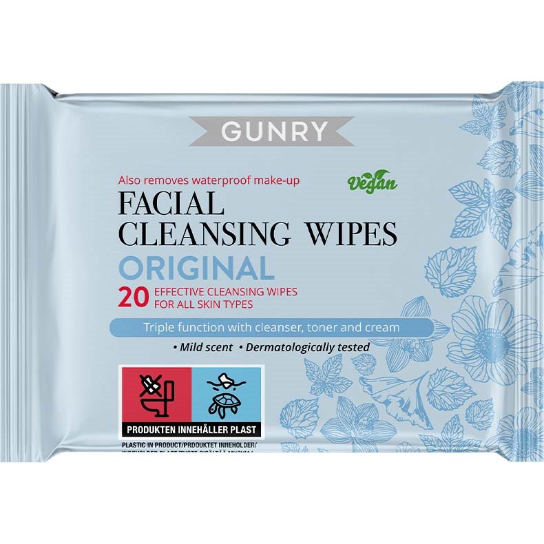Gunry Facial Cleansing Wipes Original 20 st