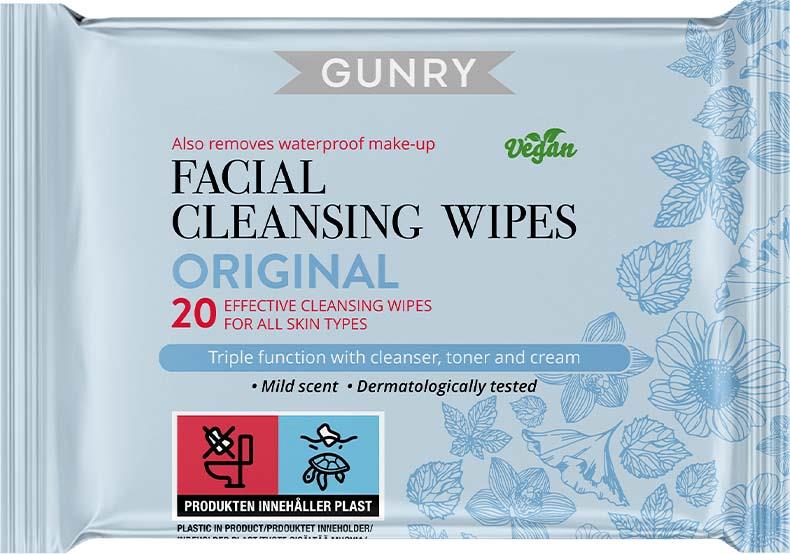 Gunry Gunry Facial Cleansing Wipes Original 20 st | lyko.com