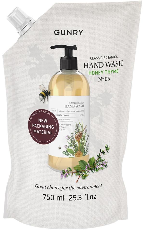 Gunry Liquid Soap Class Botanica Honey Thyme Refill 750 ml