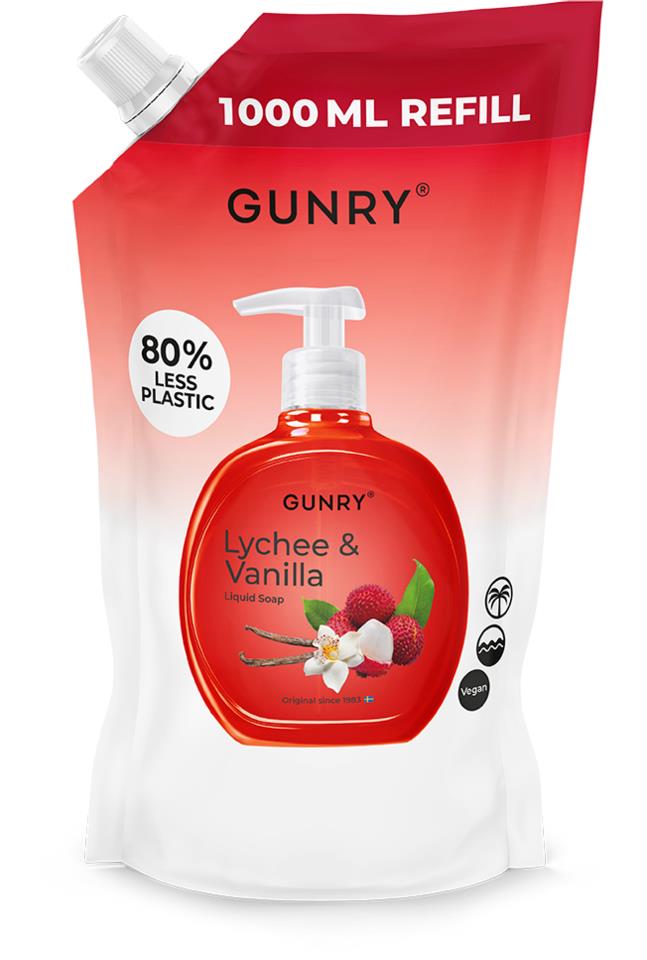 Gunry Lychee & Vanilla Liquid Soap Refill 1000 ml