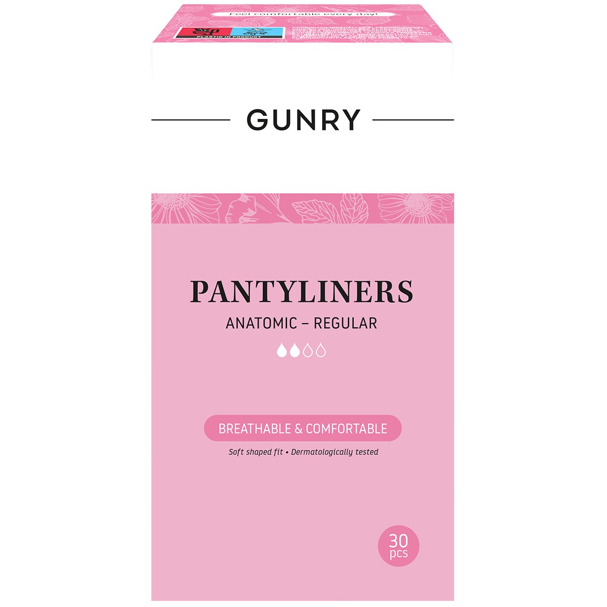 Läs mer om Gunry Pantyliners Anatomic
