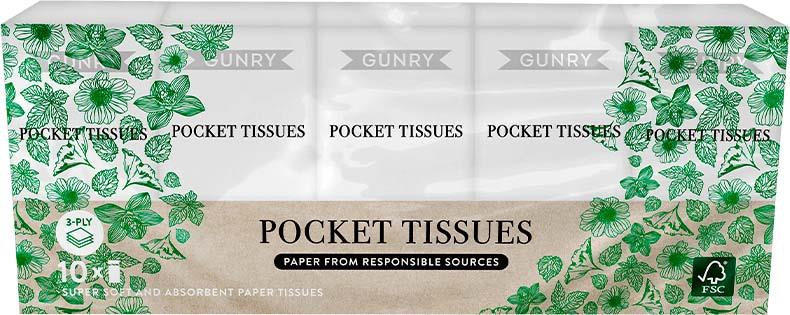 Gunry Pocket Tissues 10 x 10 pcs