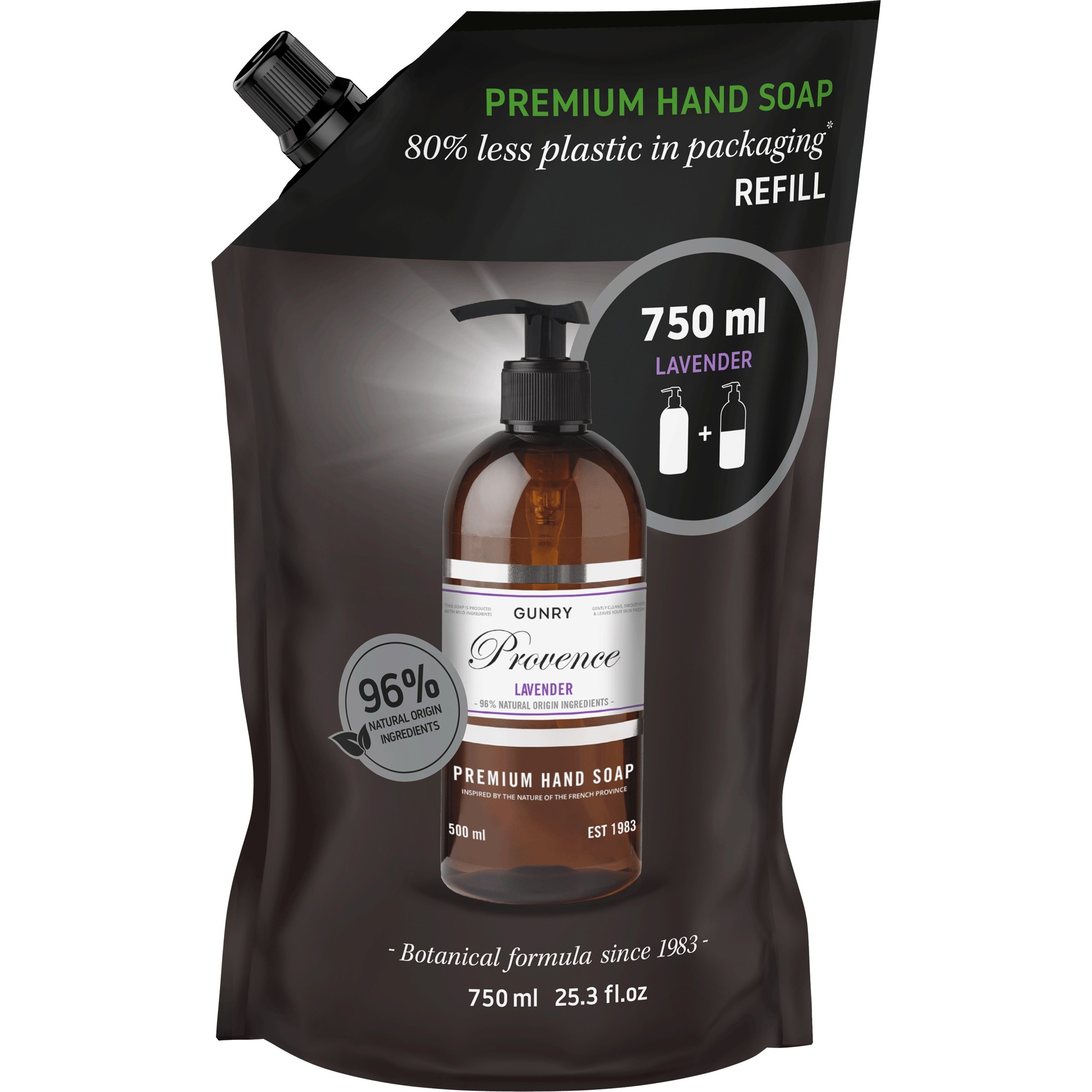 Läs mer om Gunry Premium Hand Soap Refill Lavender 750 ml