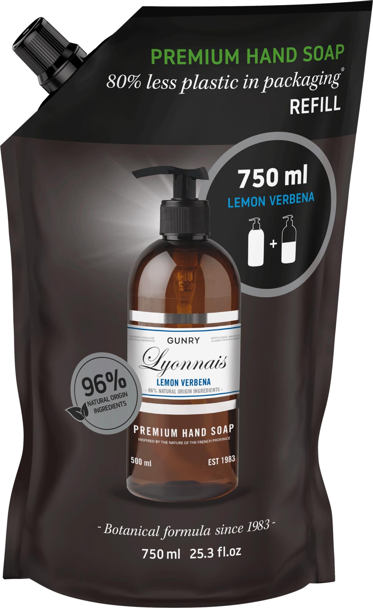 Gunry Premium Hand Soap Refill Lemon Verbena 750 ml