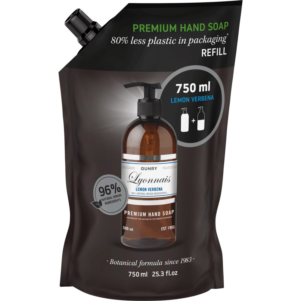 Gunry Gunry Premium Hand Soap Refill Lemon Verbena 750 ml