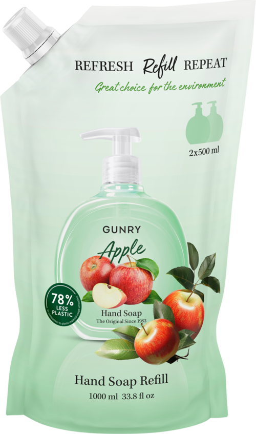 Gunry Refill Hand Soap Orig. Apple 1000 ml