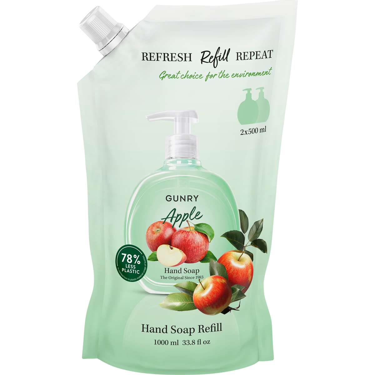 Gunry Refill Hand Soap Orig. Apple 1000 ml